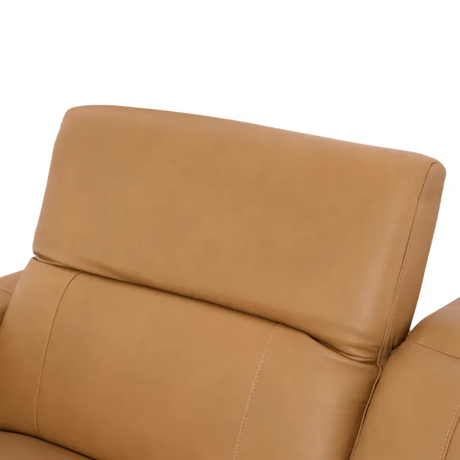 Clyde Right Arm Power Recliner Unit - Oslo Tan (Top Grain Leather) - 12 - Leather armchair, tan upholstery, smooth texture