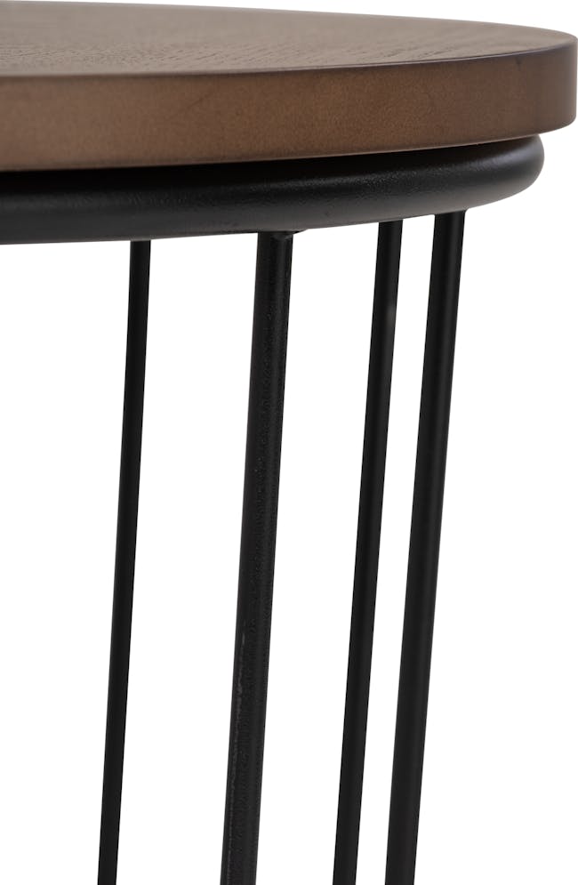 Freida Round Side Table - Black, Cocoa - 5