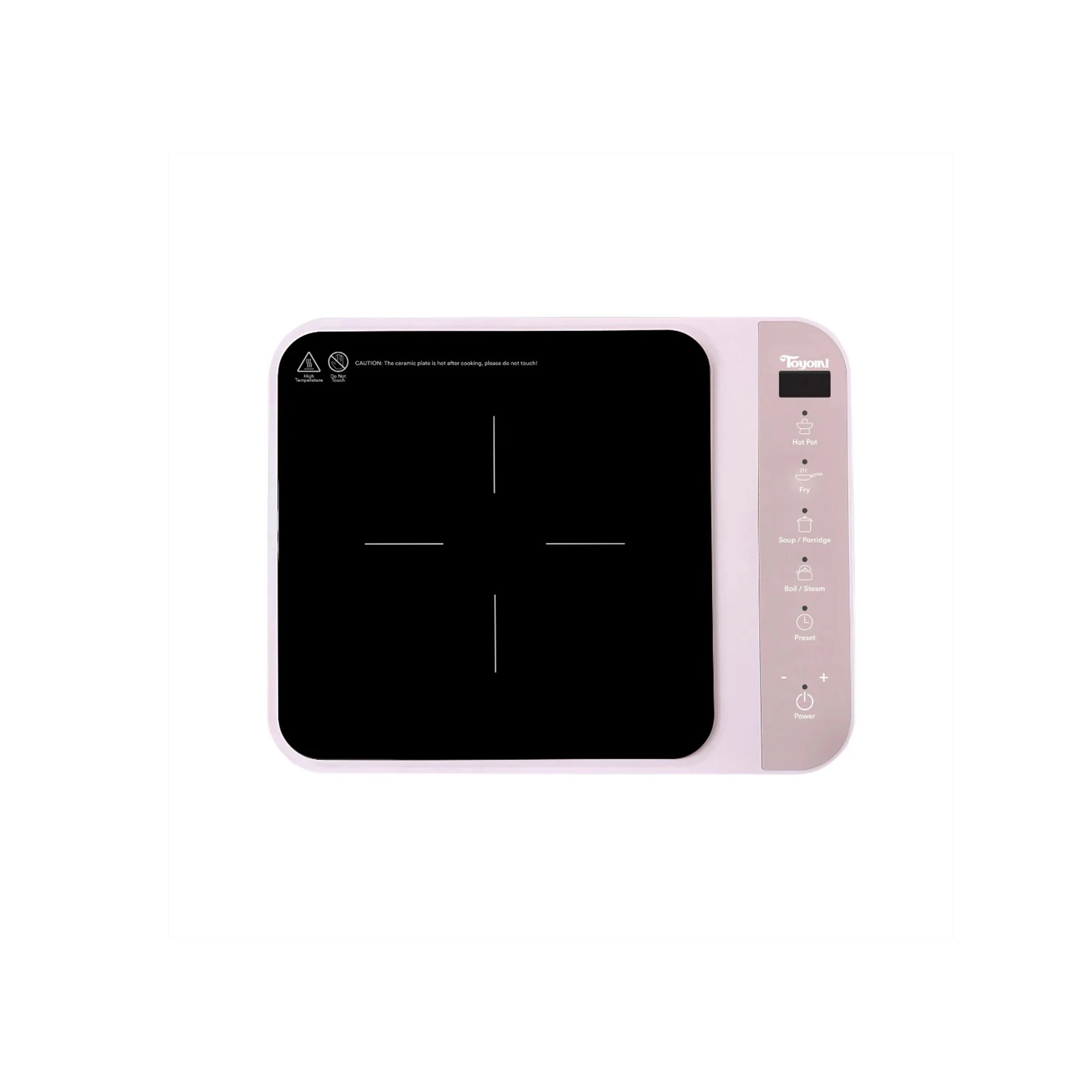 TOYOMI Digital Hob Induction Cooker with FREE Stainless Steel Pot - Pastel Pink (IH 12V12)