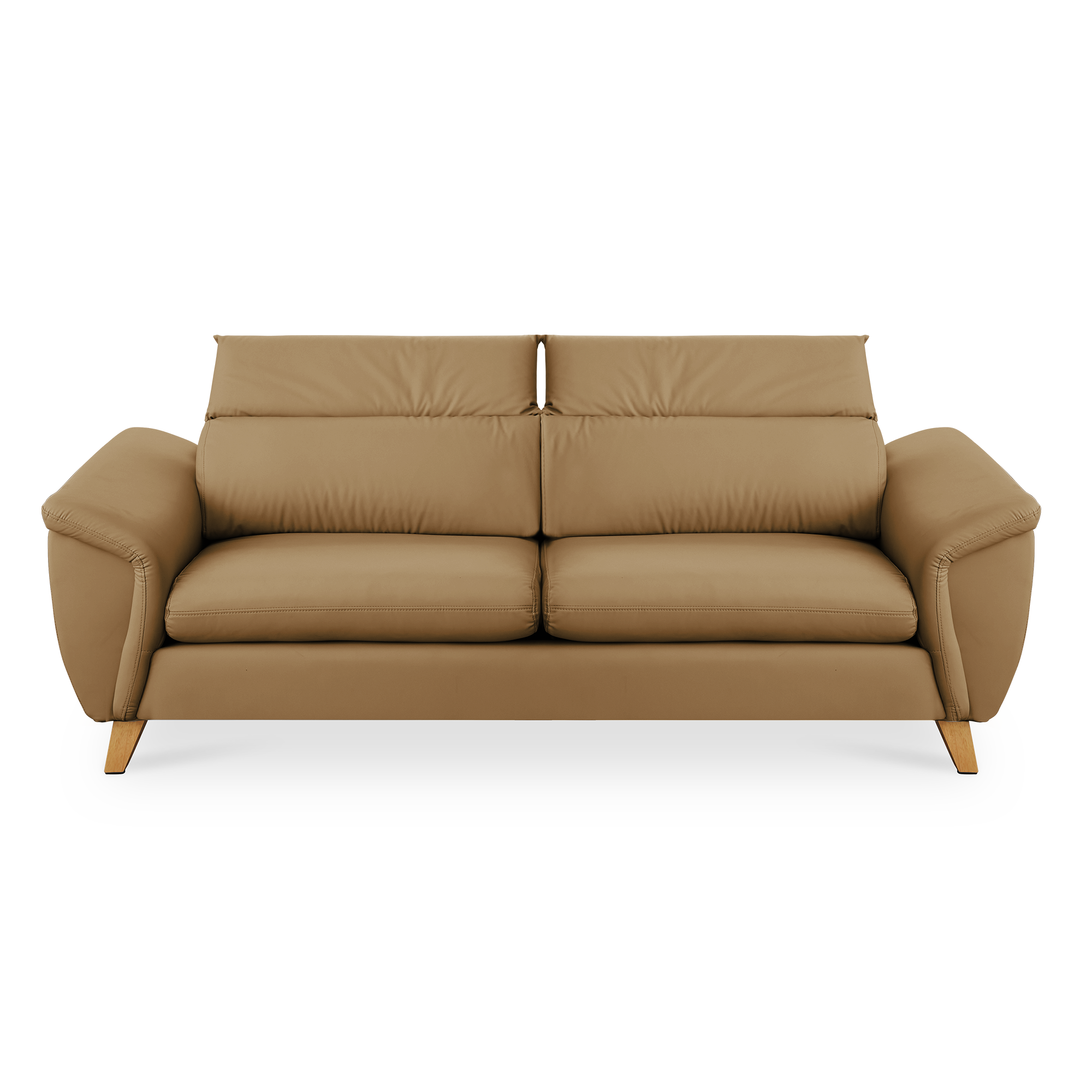 Jordyn 3 Seater Sofa with Adjustable Headrest - Tan (Pet Friendly)