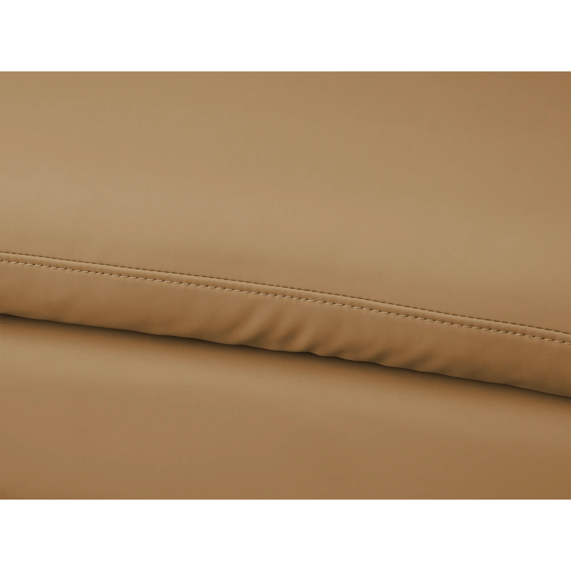 Jordyn 3 Seater Sofa with Adjustable Headrest - Tan (Pet Friendly) - 10 - Smooth texture, beige fabric, stitching detail