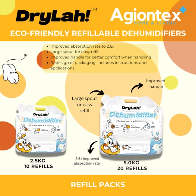 DryLah! Agiontex Dehumidifier Refill (Without Containers) - Ocean - 7