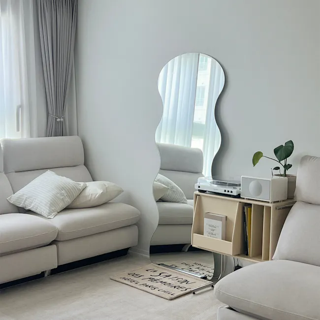 Wavy Standing Floor Mirror - 3