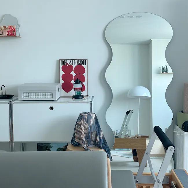 Wavy Standing Floor Mirror - 5