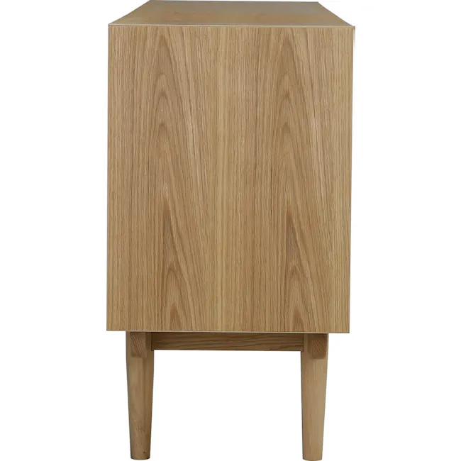 Larisa Sideboard 1.8m - Oak, White - 11 - Light wood, natural finish, smooth texture, vertical grain, polished surface