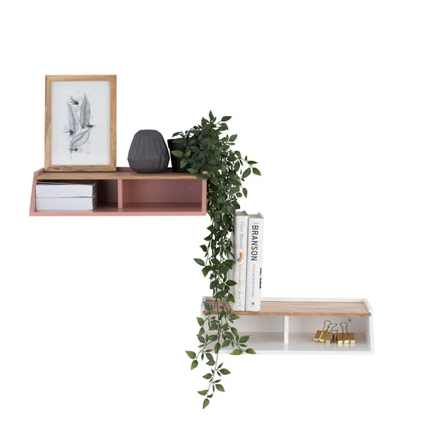 Wayland Storage Wall Shelf - White - 3