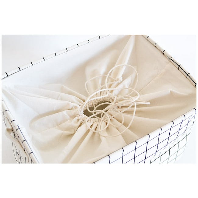 Beverley Drawstring Laundry Basket - Large - 1