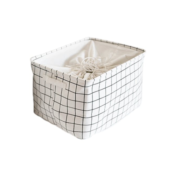 Beverley Drawstring Laundry Basket - Large - 0