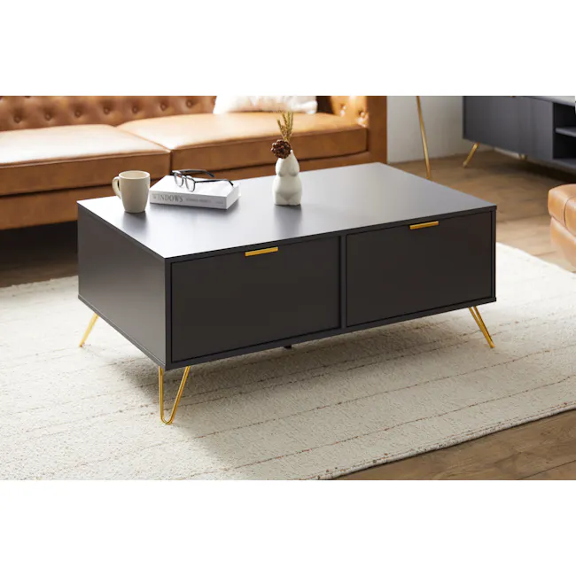 Volos Coffee Table - 2 - modern living room, contemporary furniture, stylish coffee table, brown leather sofa, minimalist