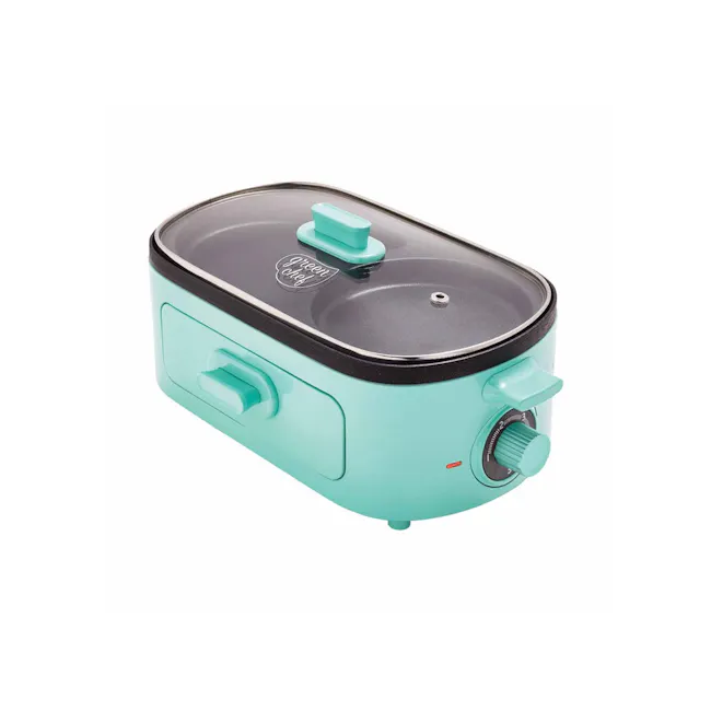 GreenChef 3-in-1 Breakfast Maker – Turquoise - 1 - Turquoise electric pressure cooker, sleek design, easy-to-use control