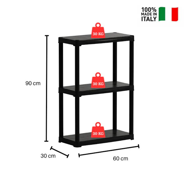 Linea Tempo 3 Tier Shelving Rack - 5