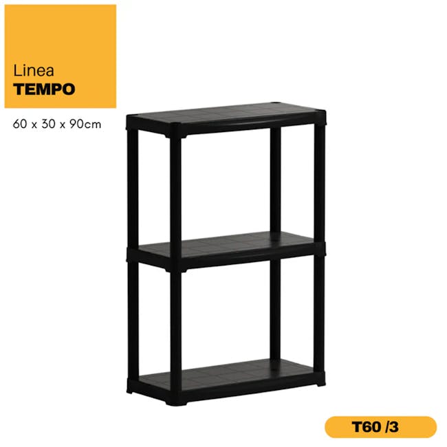 Linea Tempo 3 Tier Shelving Rack - 4