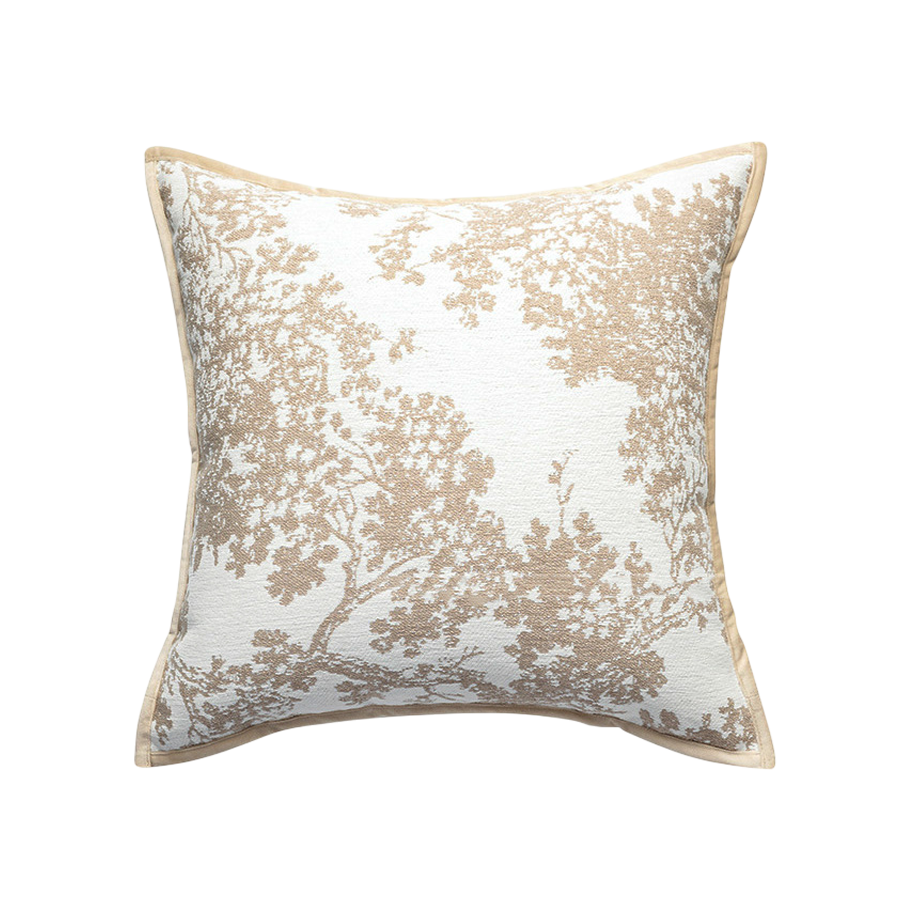 Brenda Botanical Print Cushion Cover - Nude