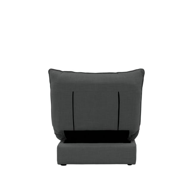Tessa L-Shaped Storage Sofa Bed - Charcoal (Eco Clean Fabric) - 23
