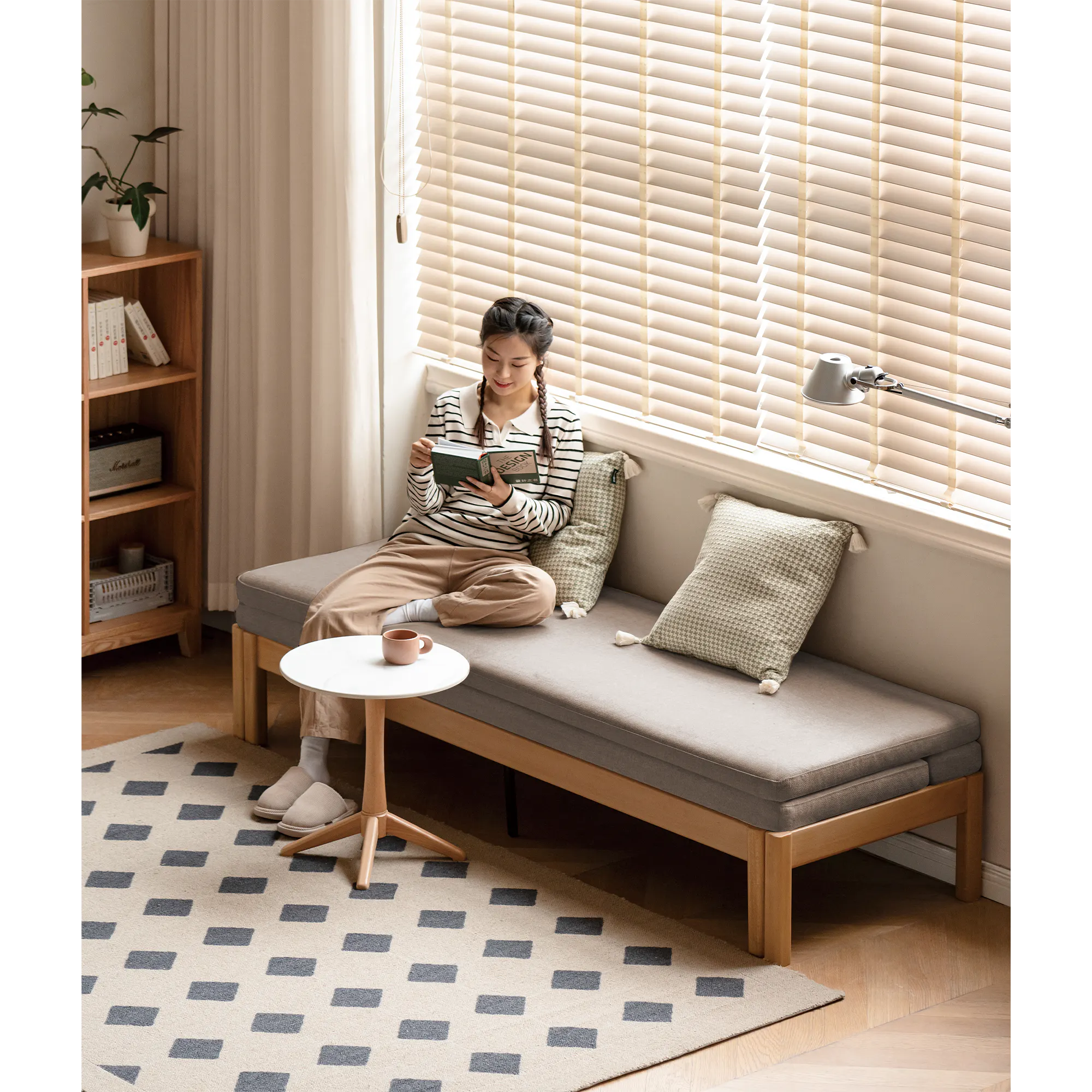 Cleo Sofa Bed / Bench 2m - Chestnut - 7