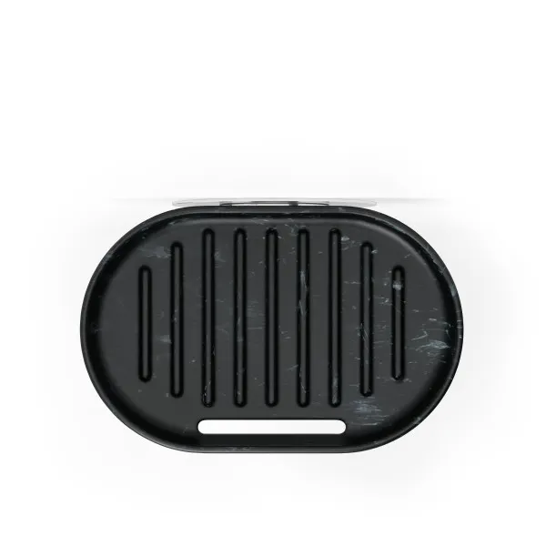 Material and/or texture close-up of Nami Adhesive Soap Dish - Ocean Black