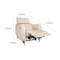 Cole Recliner Armchair - Beige (Genuine Cowhide + Faux Leather) - 6