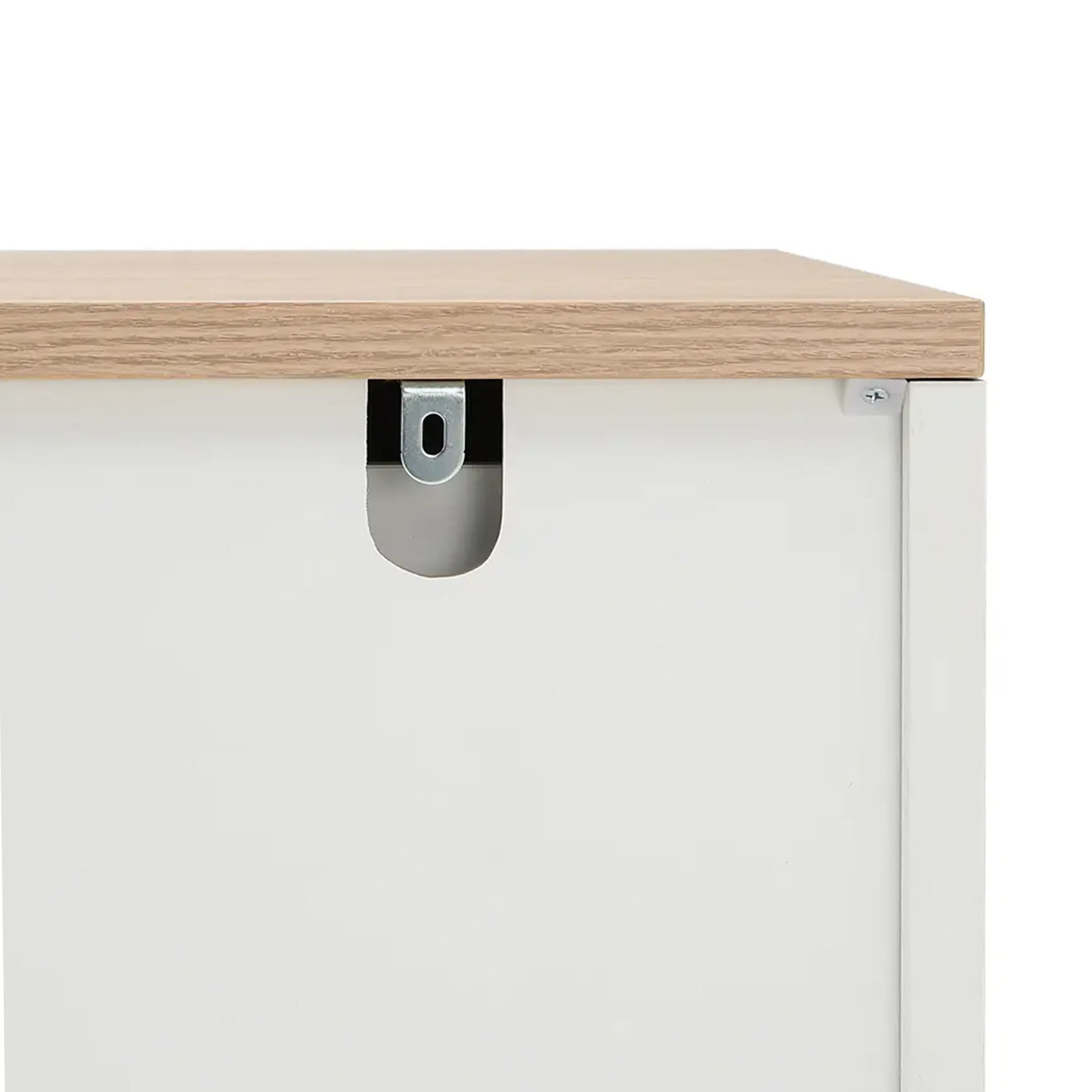 Madeline Modular 5 Drawer Chest 0.7m - 9 - Wooden tabletop, metal hinge, minimalist design, white cabinet, clean lines