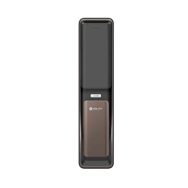 Solity Push Pull Door Lock GSP-2000BKF - Black - 3 - Sleek, modern design with a matte finish, Dual-tone color scheme with