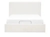 Aeva Queen Adjustable Bed - White Boucle
