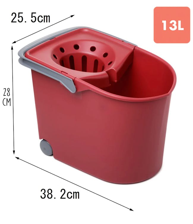 Tatay Lightweight Mop Bucket with Wheels 13L - Blue - 6