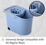 Tatay Lightweight Mop Bucket with Wheels 13L - Blue - 5