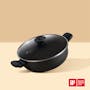 Meyer Midnight Nonstick Hard Anodized 26cm Covered Wok - 4