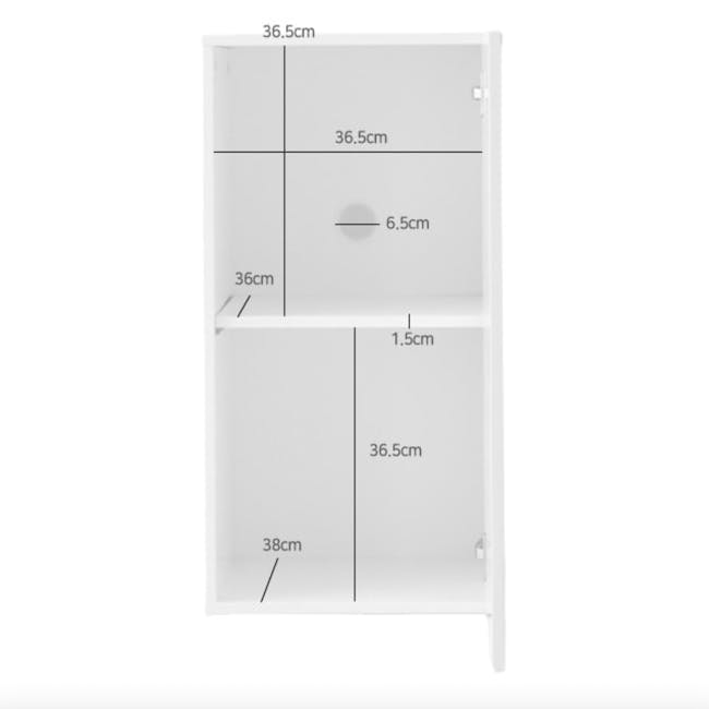 Fikk 1 Door Cabinet - White - 9
