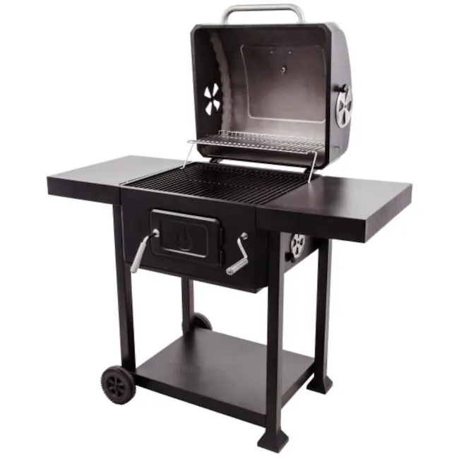 Char-Broil Performance Charcoal BBQ Grill 580 - 3 - Grill with built-in grill rack, black metal frame, open-top design