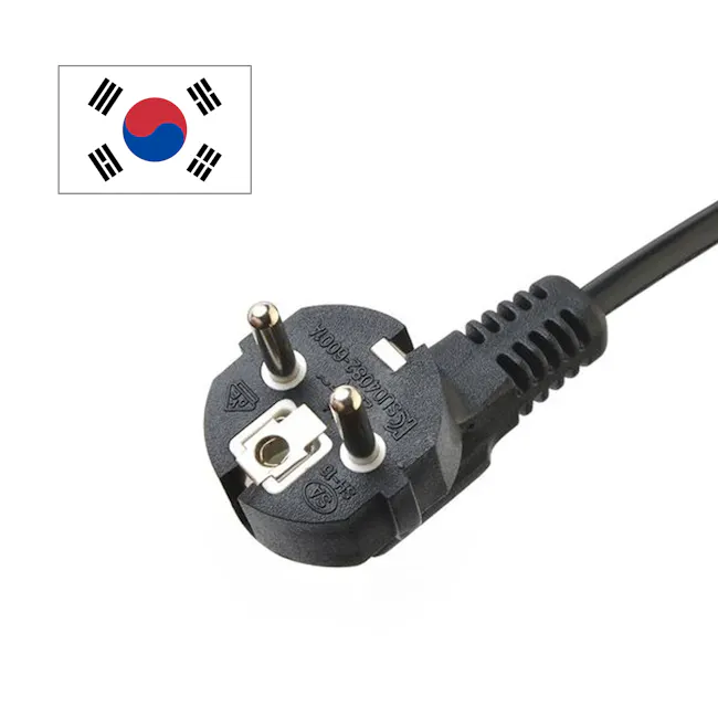 Kids Blossom Flower Wall Lamp - 9 - Dual-prong plug, Korean flag, black and white design, metal prongs, USB connector, power