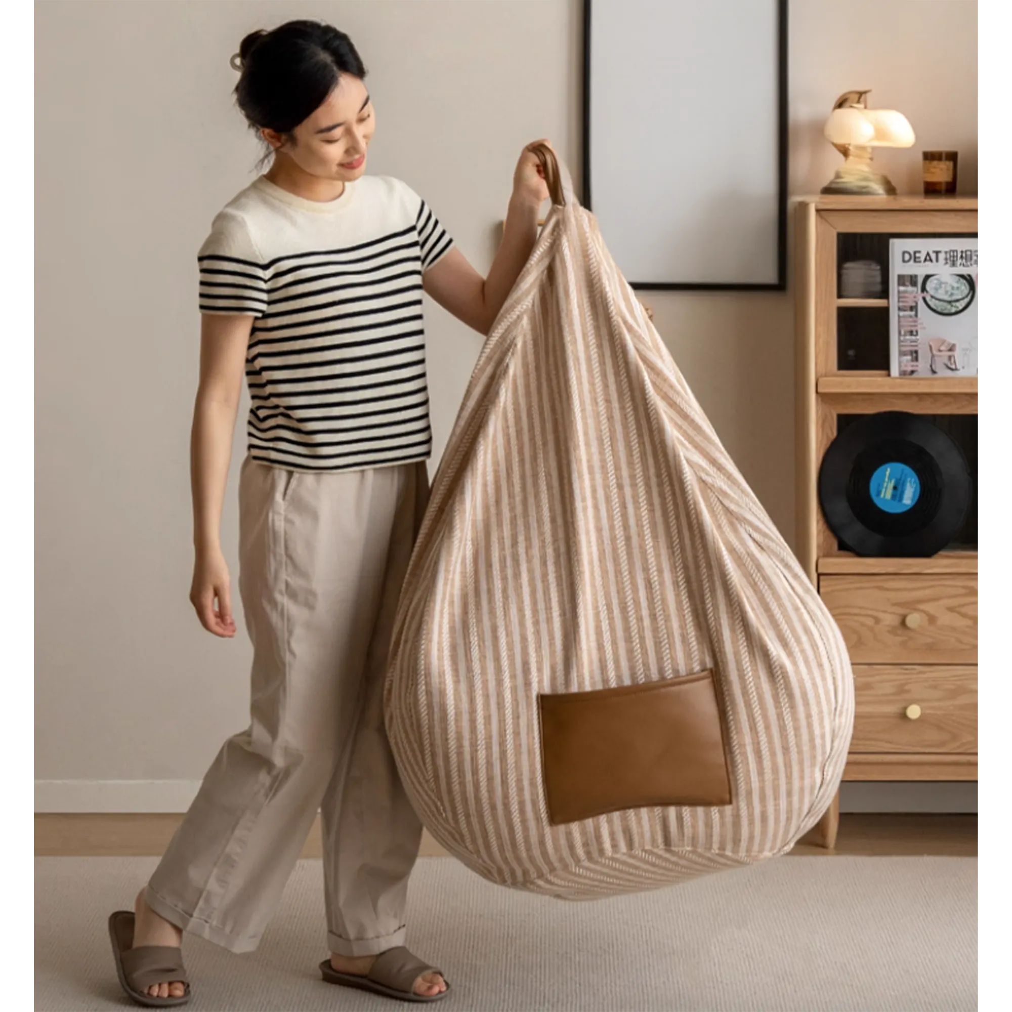 Naree Bean Bag - Beige - 11