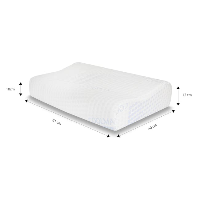 King Koil Smart Bedding X-Treme Cool Memory Foam Pillow - Contour - 0