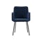 Maeve Dining Table 2m with 4 Dakota Dining Armchairs in Navy and Grey - 16