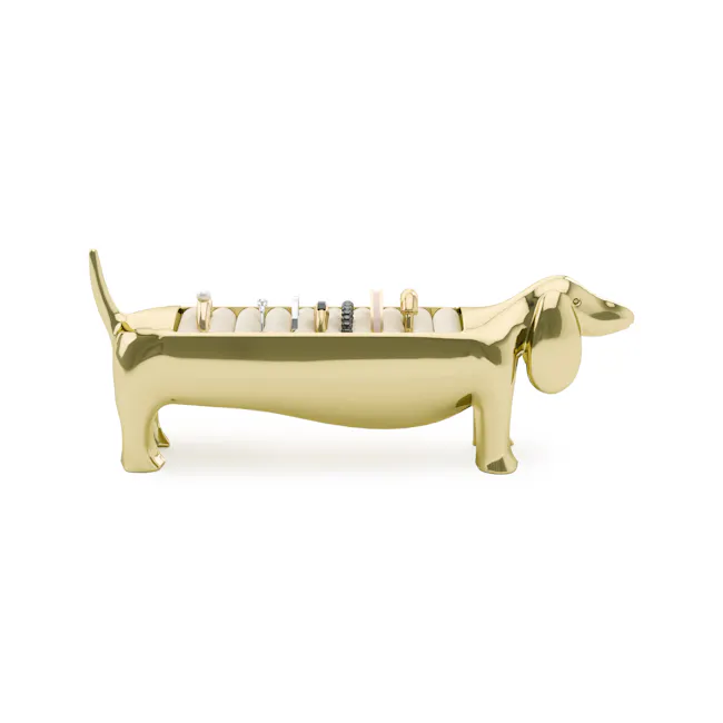 Dachsie Ring Holder - Brass - 3