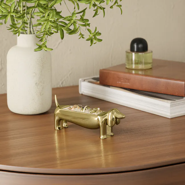 Dachsie Ring Holder - Brass - 4