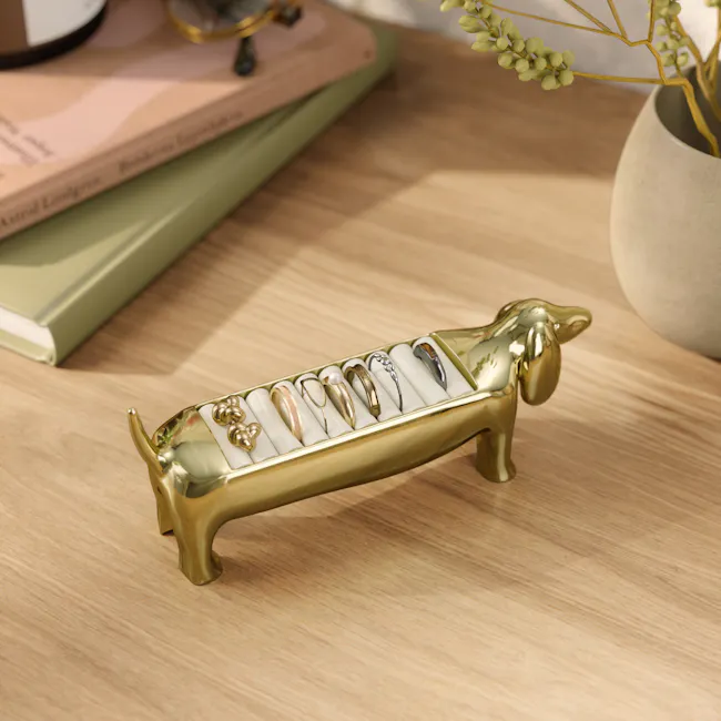 Dachsie Ring Holder - Brass - 2