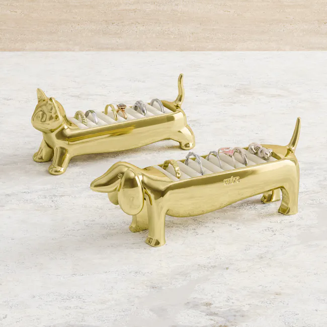 Dachsie Ring Holder - Brass - 11