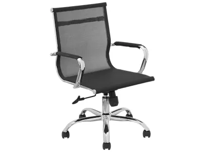 Elijah Mid Back Mesh Office Chair - Black