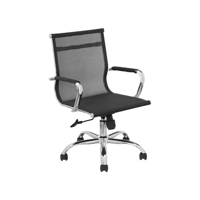 Elijah Mid Back Mesh Office Chair - Black - 1