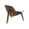 Logan Lounge Chair - Walnut, Black (Genuine Leather) - 6