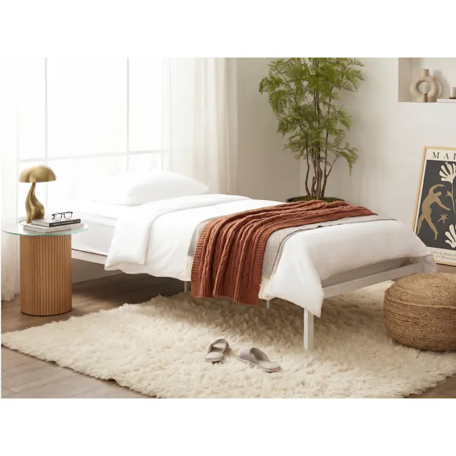 (As-is) Yves Super Single Metal Divan Bed - White - 1 - 10