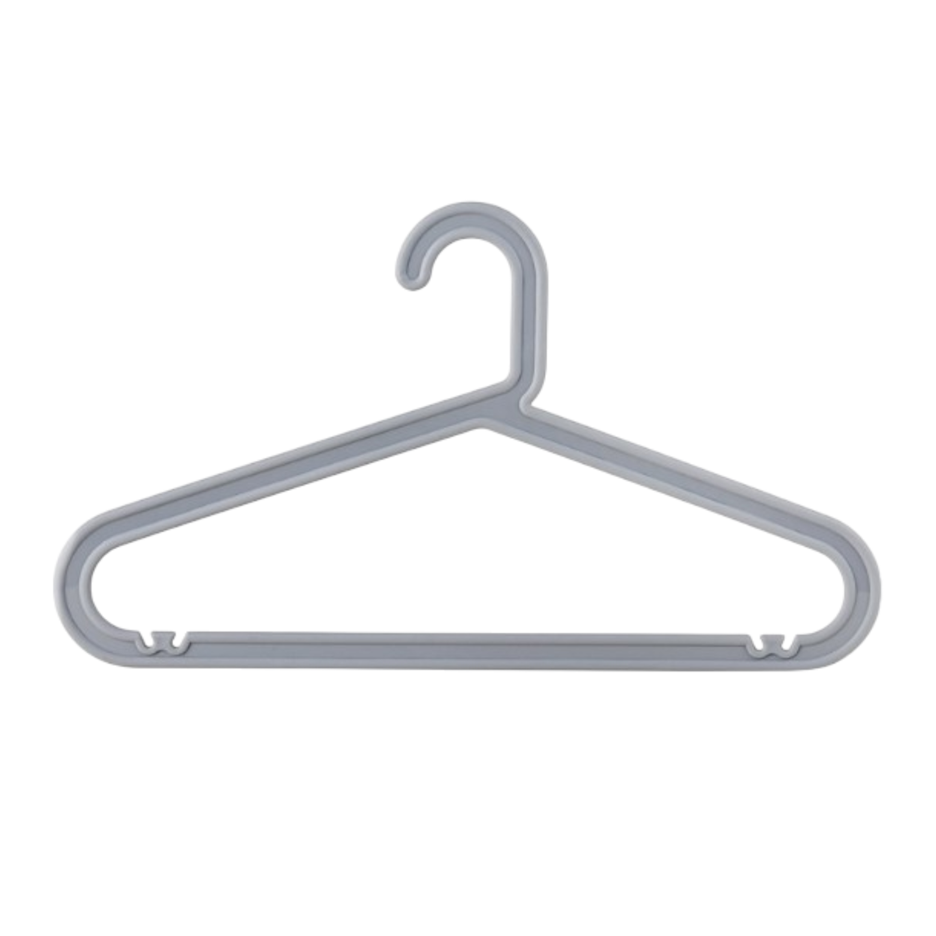 Zoe Plastic Hangers (Set of 10) - Grey