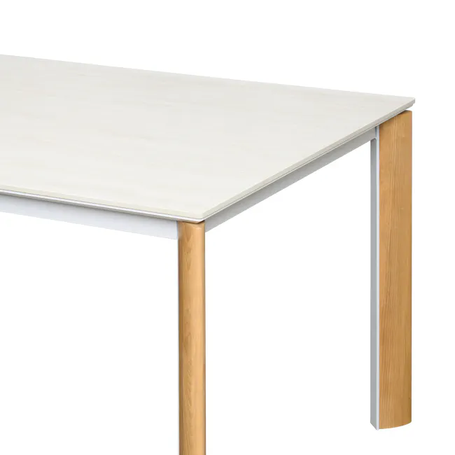 (As-is) Nelson Dining Table 2m - Travertine (Sintered Stone) - 9