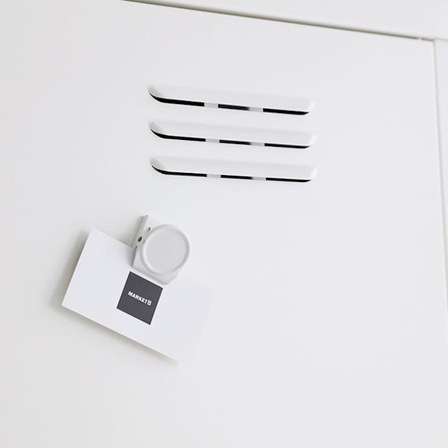 Olavi Multipurpose Metal Locker Wardrobe - White - 6