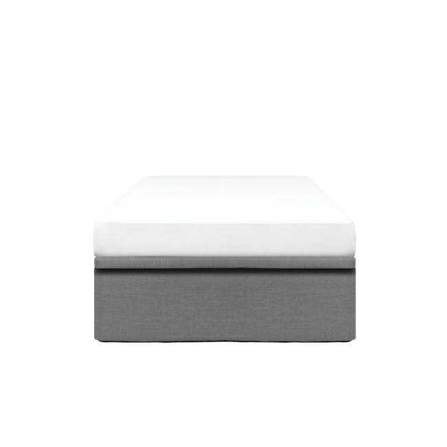 ESSENTIALS Single Storage Bed - Grey (Fabric) - 0