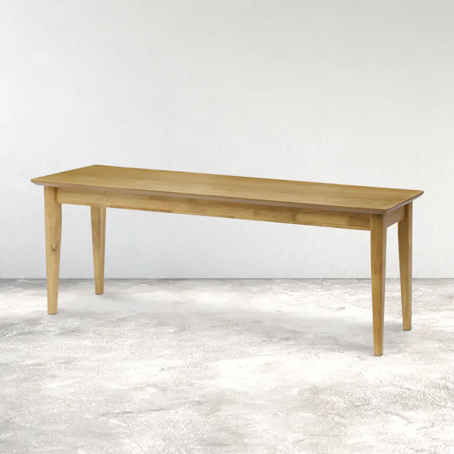 Koa Bench 1.4m - Oak - 2 - Wooden table, minimalist design, light wood finish, simple structure, rectangular shape, sturdy