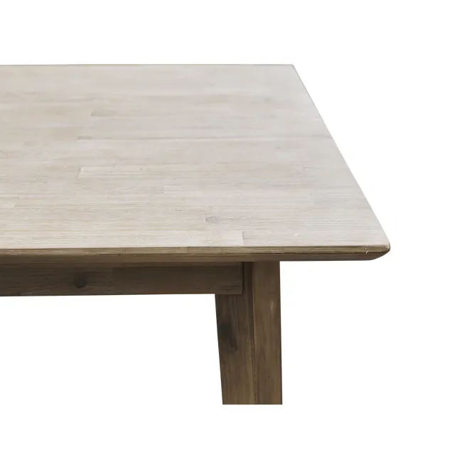 (As-is) Leland Extendable Dining Table 1.6m-2m - 2 - 18 - Wooden table, minimalist design, natural wood grain, light beige
