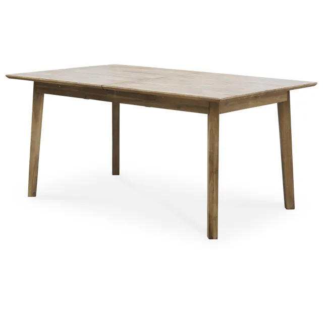 (As-is) Leland Extendable Dining Table 1.6m-2m - 2 - 1 - Wooden table, minimalist design, natural wood finish, rectangular