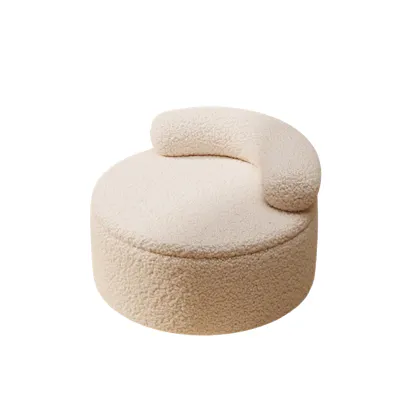 Loom Storage Pouf Stool - Cream