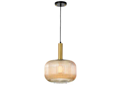 Wilma Ripple Pendant Lamp - Amber